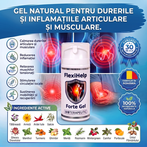 NEYEROS® FlexiHelp Forte Gel – Articulații și Mușchi