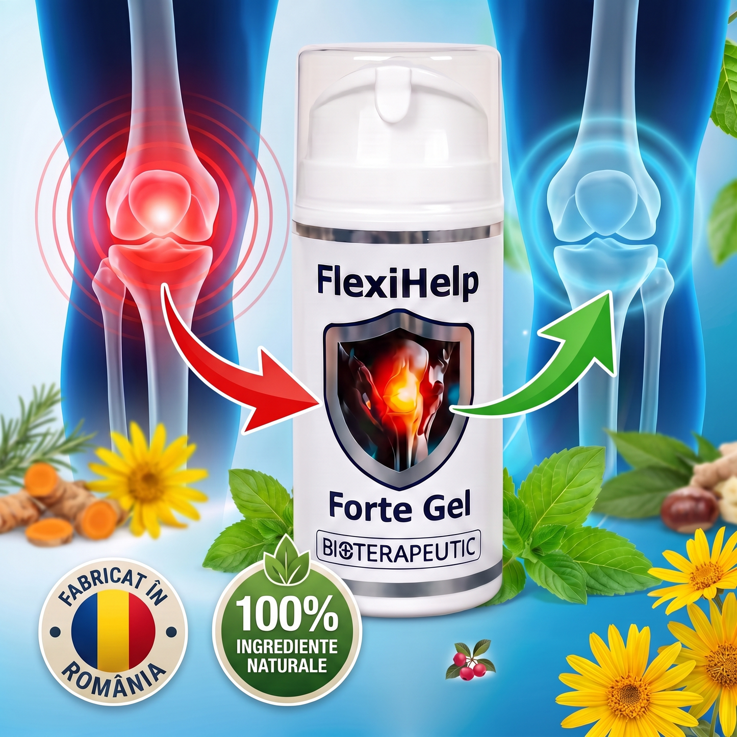 NEYEROS® FlexiHelp Forte Gel – Articulații și Mușchi